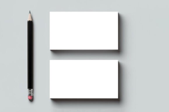 Blank Business Card Mockup Design in PSD