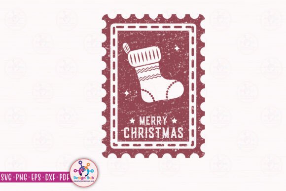 Christmas Post Stamp SVG: High-Quality Design Files for Holiday Creations