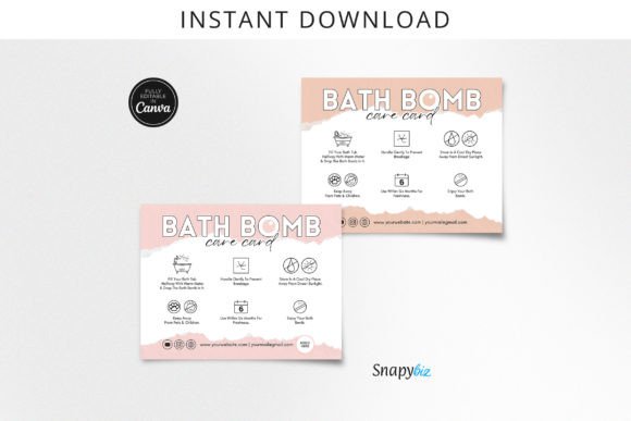 Editable Bath Bomb Care Card Template: A Strategic Tool for Small Business Success