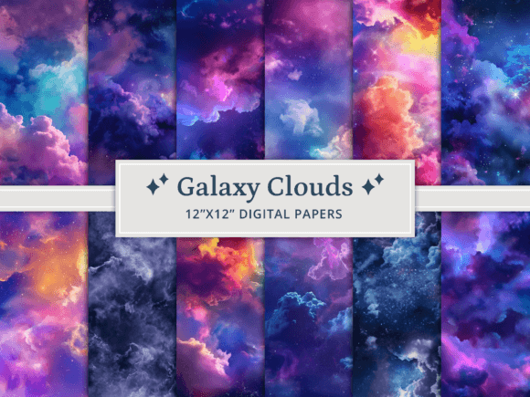 Galaxy Clouds Digital Papers: A Versatile Resource for Creative and Professional Use