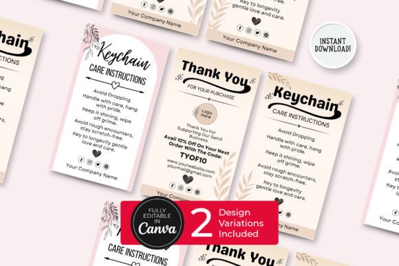 Keychain Instructions Care Card Canva: A Simple Way to Boost Customer Satisfaction