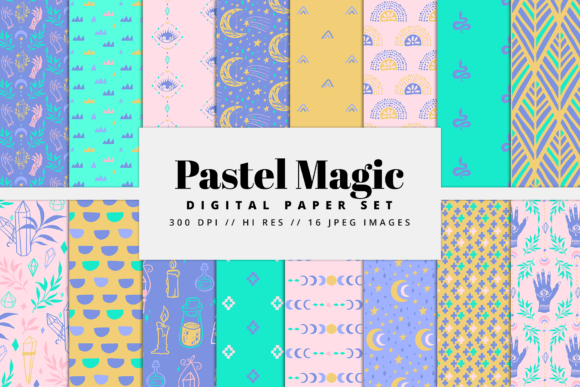 Pastel Magic Digital Paper Set: A Creative Designer’s Delight