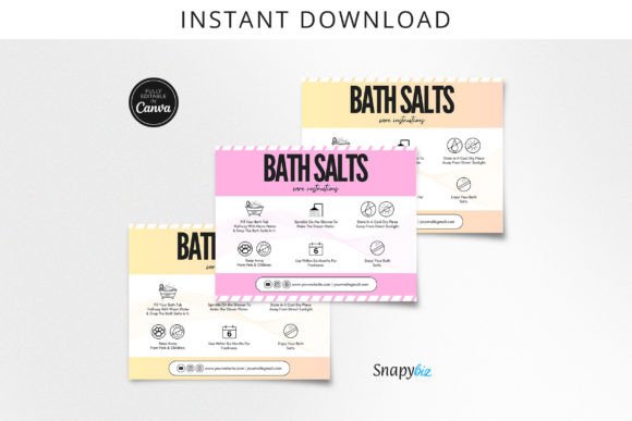 Ready to Print Bath Salts Care Card: A Strategic Tool for Enhancing Product Value and Customer Experience
