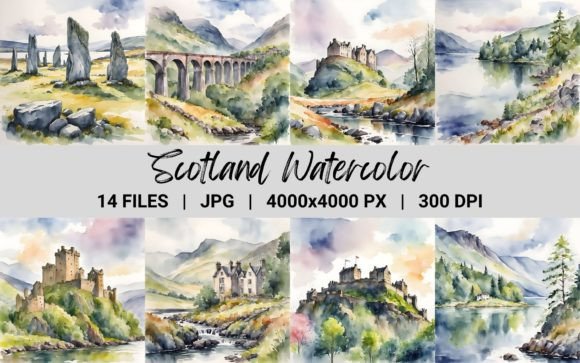 Scotland Scenery Landscape Watercolor: A Strategic Visual Asset for Creative and Professional Projects